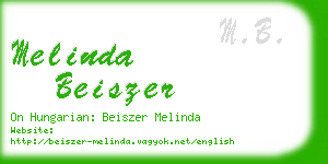 melinda beiszer business card